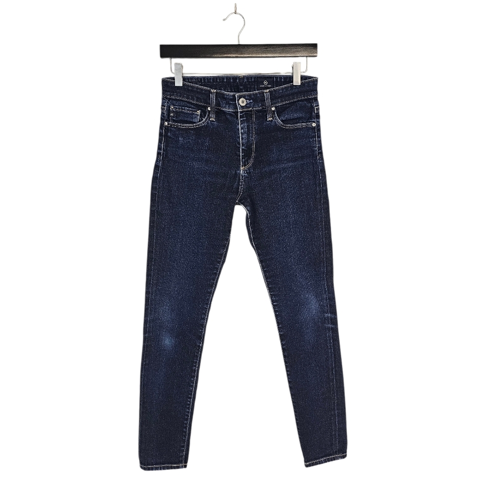 Ag Adriano Goldschmied The Farrah Skinny High Rise Dark Blue Jeans 26‎ Preowned